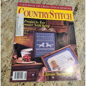 Vintage Cross Stitch Magazine 1990. Farm Silhouehette America Horse Bunny